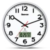 Geevon DCF Wall Clock without Ticking Noise, 12 Inch Radio-Controlled