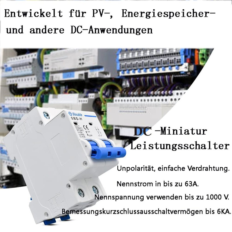 25A DC 2-Pole Circuit Breaker 500 V - Thermal Magnetic