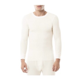 FRUIT of the LOOM Men’s M (38-40) Thermal Crew Top Waffle Base Layer • Natural