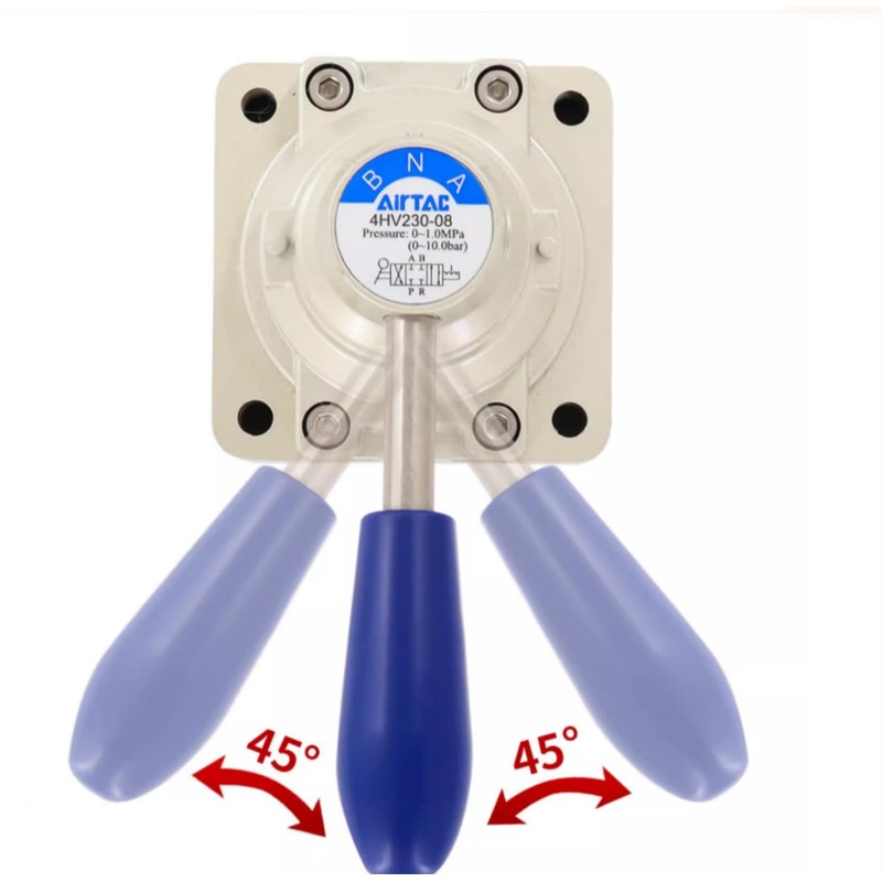 Hand Lever Valve AirTAC 4HV330-08 3/8" PT 4/3 Way Pneumatic