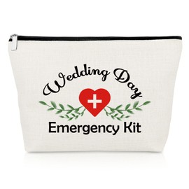 Wedding Day for Bride Makeup Bag Wedding Gifts Engagement Gifts for Friends Bride Gifts Bridal Shower Gift for Bride Bachelorette Party Gift Maid of Honor Gifts for Soul Sister Travel Cosmetic Pouch