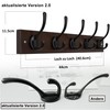 Dseap Wall Mounted Coat Rack: 16" Hole to Hole, Coat