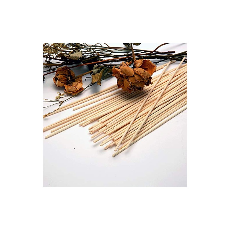 T&C Reed Diffuser Sticks,7.5 Inch Natural Rattan Wood Sticks,Diffuser Refills,Essential