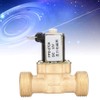 Solenoid Valve, Open Brass Solenoid Electromagnetic Valve G3/4" Normally Water