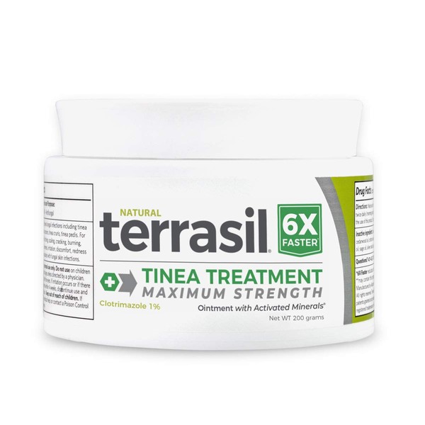 Terrasil Tinea Max 200gm Jar – 6X Faster Relief Natural Anti-Fungal Ointment for Tinea Versicolor, Corporis, Cruris and Pedis