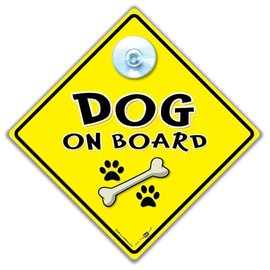 Dog on Board Car Sign, Dog On Board, Dog Car Sign, Novelty Car Sign, Baby on Board Sign Style, Bumper Sticker Style, Dog in Car, Dog in Vehicle, Dog Car Sign, Baby on Board, Sticker