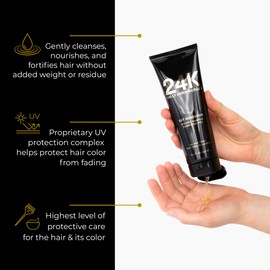 SALLY HERSHBERGER 24K Gold Get Gorgeous Shampoo for Women & Men - Professional Salon Hair Care - Safe for Color Treated Hair Cleanser - Moisturizing, Repair, Strengthen & Shine - All Hair Type - 8.5oz