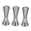 Mobestech 3Pcs Double Jigger Measuring Cups Stainless Steel Cocktail Jiggers