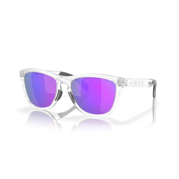 Oakley Unisex's Oo9284 Frogskins Range Sunglasses, Matte Clear/Prizm Violet, 55