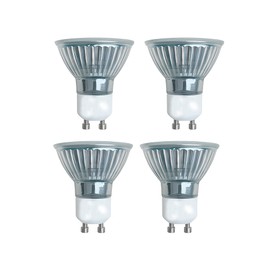 GU10 Halogen Bulb for Candle Warmer Lamp Replacement 50W 120V 110V, GU10+C 2 Pin Halogen Light Bulbs with Glass Cover Dimmable Warm White 650LM (Warm White 4-Pack)
