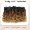 Haftaluv Yanky Twist Crochet Hair 8 Inch 9 Packs Pre