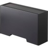 Yamazaki 5444 Two-Way Mask Storage Case, Black, Approx. W 8.7