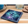 Octopus Wave Design Slate Coaster with Vibrant Cosmic Artwork (slco-kf25-6272)