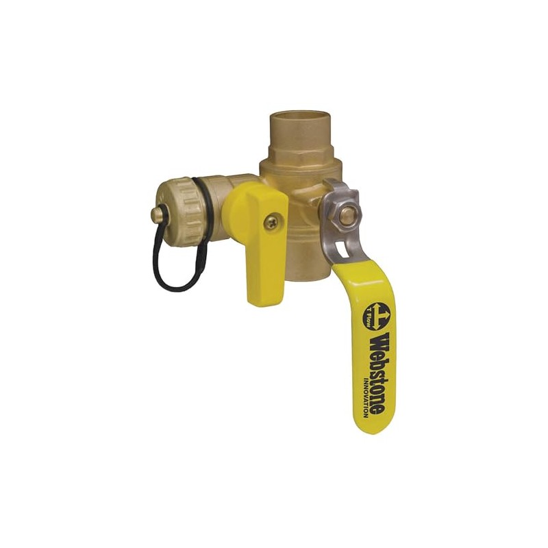 3/4 Sweat x Hose Cap Brass Ball Valve with Drain