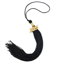 2025 Graduation Tassels,1Pcs Cap Tassel Decoration with 2025 Year Gold Date Charms,Graduate Gifts for Ceremonies Souvenir High School,Black