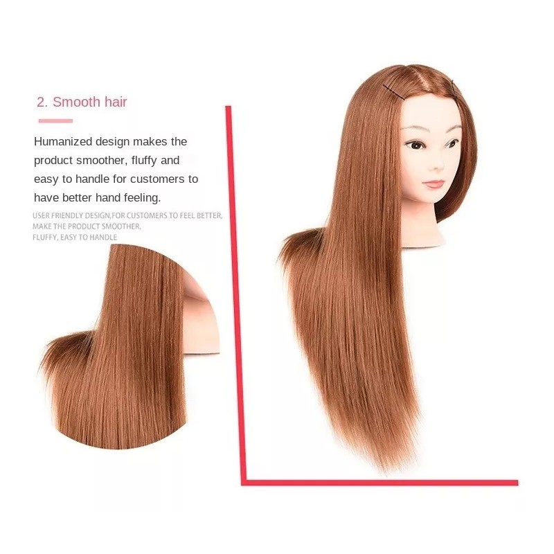 C&Q 70% Cabello Humano Maniquí Cabeza Para Trensado Cabe Maniquí