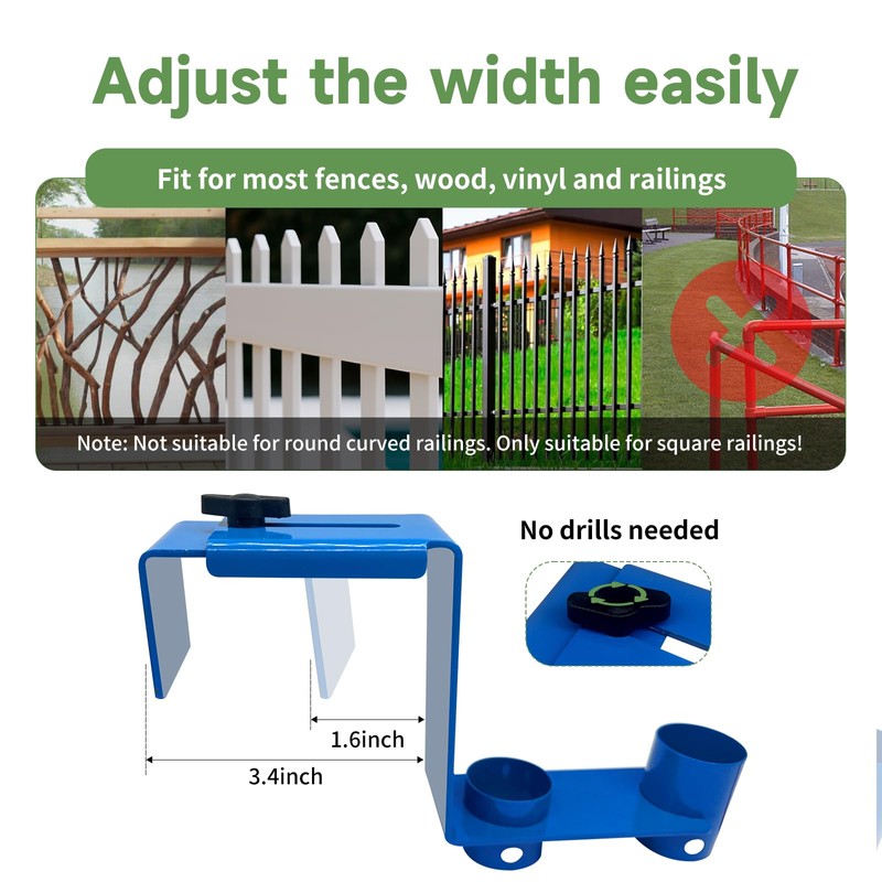 Arborix Pool Equipment Hooks, Pool Tool Hanger Adjustable Pool Fence