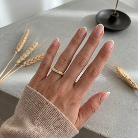 Vansiho 30 uñas postizas de punta francesa, almendradas y ovaladas cortas.