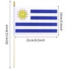 5 Pack Uruguay Uruguayans Small Mini Wood Hand Held Stick
