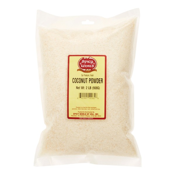 Spicy World Desiccated Coconut 2 Pound - Unsweetened & Finely