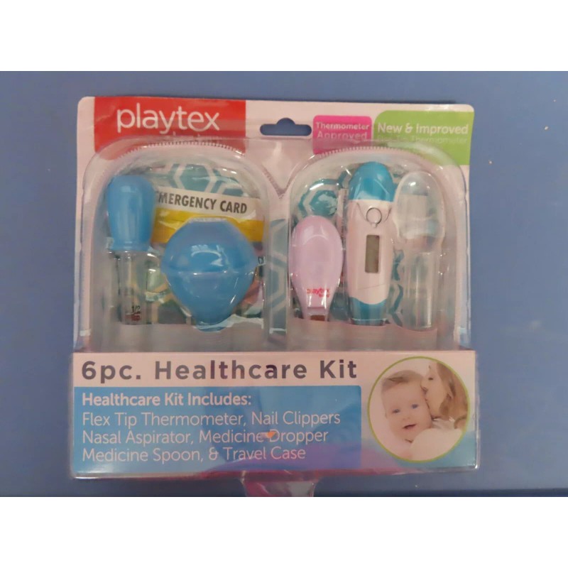 Playtex Baby 6 Piece Healthcare Kit. Includes Case Teal in