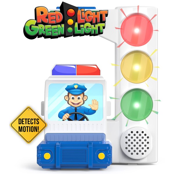 Red Light Green Light Game with Motion Sensing | 1+ Players | Gift for Kids & Toddlers Ages 3, 4-8+, 5, 6, 7+ Year Olds | Family Birthday Party Game | Camping, Travel, Indoor, Outdoor, Outside Toy