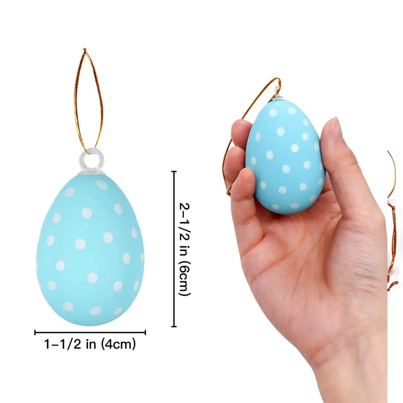 Mizijia 24 x Easter Eggs for Hanging – Beautiful Easter