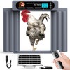 GROPOW Automatic Chicken Coop Door, Extra Large Size, Anti-Pinch Design,Programmable