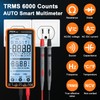 FKM Digital Multimeter Tester Auto-Ranging TRMS 6000 Counts Smart Rechargeable