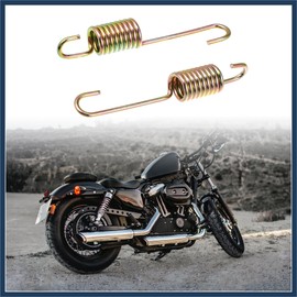 INFINAUTO 4pcs 8cm Length Gold Tone Motorcycle Brake Pedal Return Spring Durable Material Stylish Design