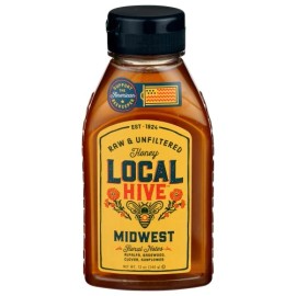 LOCAL HIVE HONEY MIDWEST LOCAL RAW 12 oz (Pack of 6)