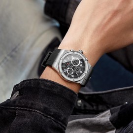 TEARTRACE Watches for Men Large Face Watch Chronograph Fashion Dress Waterproof Date Analog Quartz Sports Luminous Business Casual Wrist Watch Men's Gifts