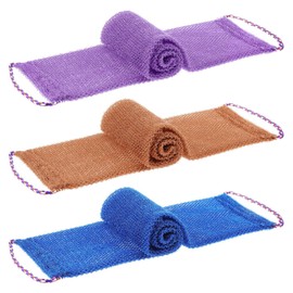 3 Stück Afrikanisches Peeling-Netz,Scrubber Duschschwamm Nylonanzüge,Badeschwamm mit Handseil,Peeling-Waschlappen Rückenwaschgurt für Männer und Frauen zum Sauberer Täglichen Baden