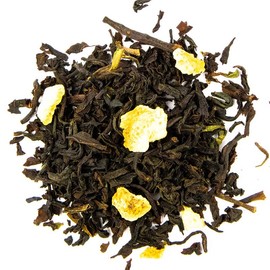 Schrader Tea No. 32 Black Tea Orange Tea Ceylon Darjeeling Mix with Orange Peel Pieces 125 g 125 g (Box)