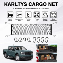 Karltys Truck Bed Cargo Net for Ford Maverick 2022-2024 2025 2026, Envelope Style Cargo Net for Pickup Truck Bed Ford Maverick 2025 Accessories, Elastic Nylon Mesh Storage Netting Organizer