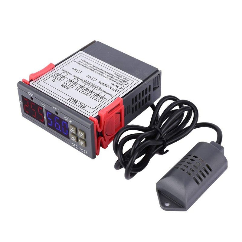 STC-3028 Temperature Control 12V/24V/110V/220V Digital Display Temperature and Humidity Controller