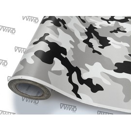 VViViD Vinyl Camouflage Pattern Wrap Air-Release Adhesive Film Sheets (2ft x 5ft, Snow Camo)