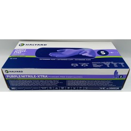 Purple Nitrile-Xtra Powder-Free Examination Gloves – Small – Box of 50 | Durable, Latex-Free Medical Gloves