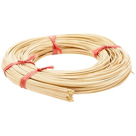 Rayher Hobby 6503400 Wicker Cane 1A Red Ribbon Quality 2.6 mm Diameter No. 6 Roll 500 g Approx. 160 m Braided Tube Natural