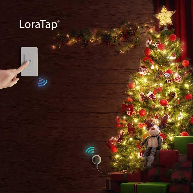 LoraTap Remote Control Outlet: Wireless Wall Switch — 656ft Range