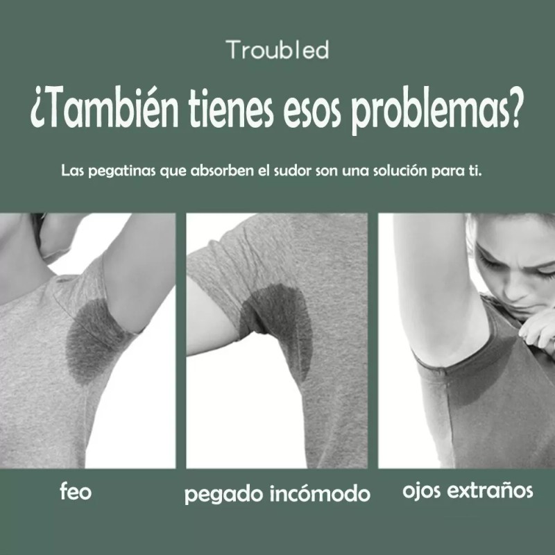 Dolores Parches Sudor Absorbe Almohadillas Axilas Cuello Evita Olor