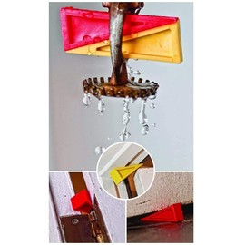 LINE2design Firefighter Door Stopper Safety Combo Wedge Pack Door Stop Loose Sprinkler Stops Safety Wedges Doors Opener (Pack of 4, Yellow)