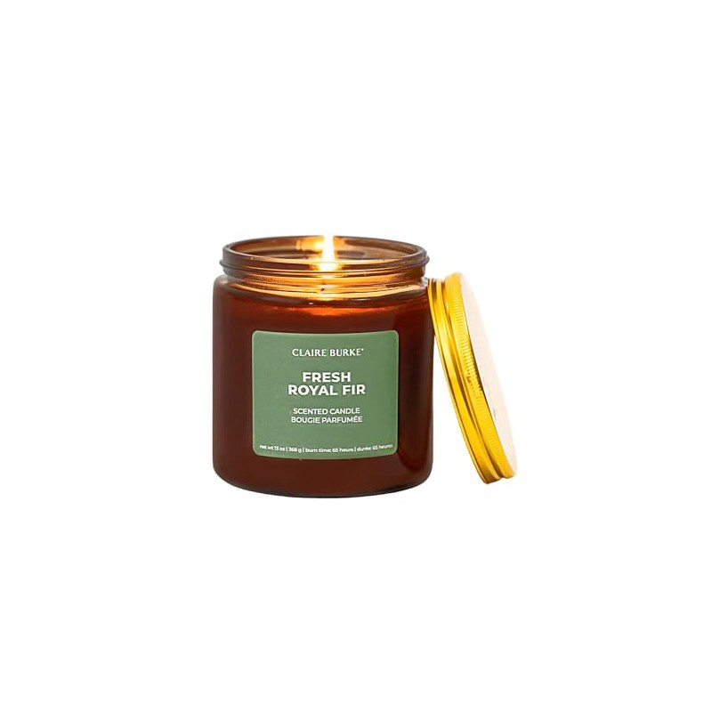 Claire Burke Soy Candle Fresh Fir Holiday Fragrance 14 Ounces,