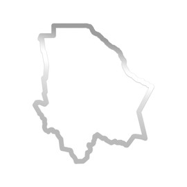 Chihuahua State Shaped Premium Sticker Decal Chrome Mirror Silver Metallic Outlined ci Chih Mexico Free and Sovereign State of - Chrome Silver - 5.19" W x 6" H