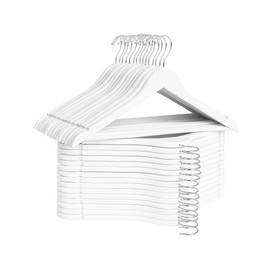 StorageWorks White Wooden Hangers 30 Pack, Heavy Duty Wood Hangers for Closet, Clothes Hangers for Coats, Bridesmaid Suits, Wedding Dress