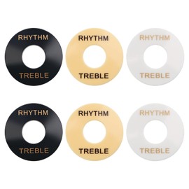 YINETTECH Pack of 6 Guitar Switches Surround Plates Replacement Rocker Switch Plate High Rhythm Ring for Most Guitars