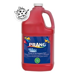 PRANG Ready-to-Use Washable Tempera Paint, 1 Gallon Bottle, Red (10601), 32 oz.