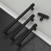 Amerdeco 10 Pack Matte Black Knurled Cabinet Pulls 6.3 Inch(160mm)