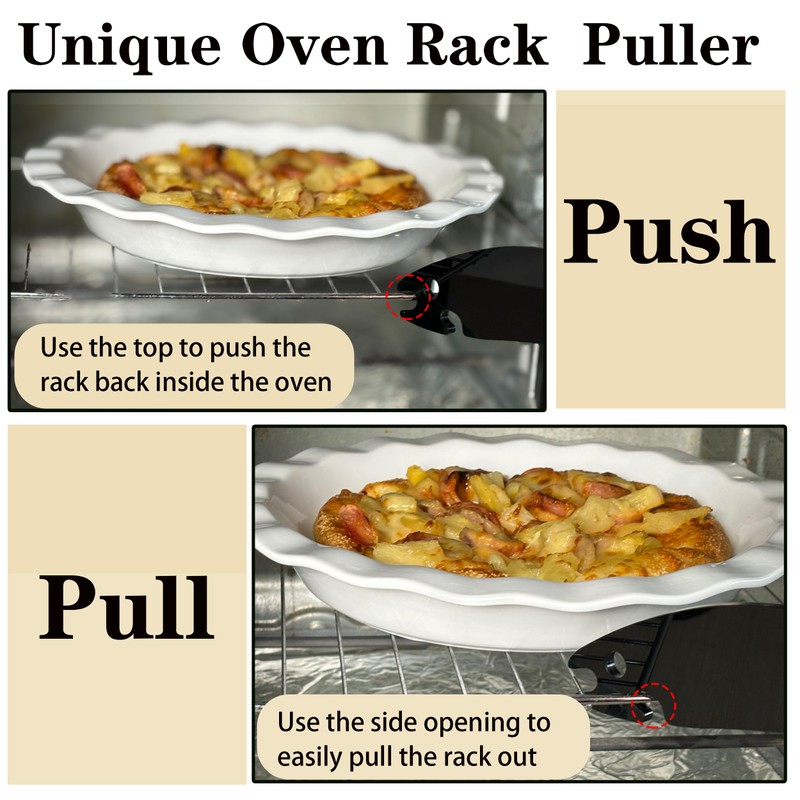 Oven Rack Pull and Push Tool, Heat Resistant Acrylic Oven