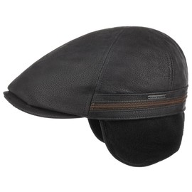 Stetson Redding Earflap Cap gatsby leather (L (58-59 cm) - black)